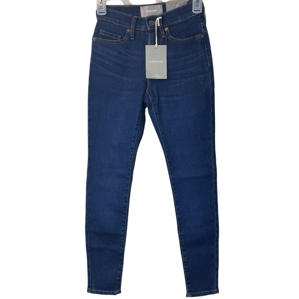 EVERLANE Mid Rise Ankle Skinny Jeans Dark Wash NWT 23